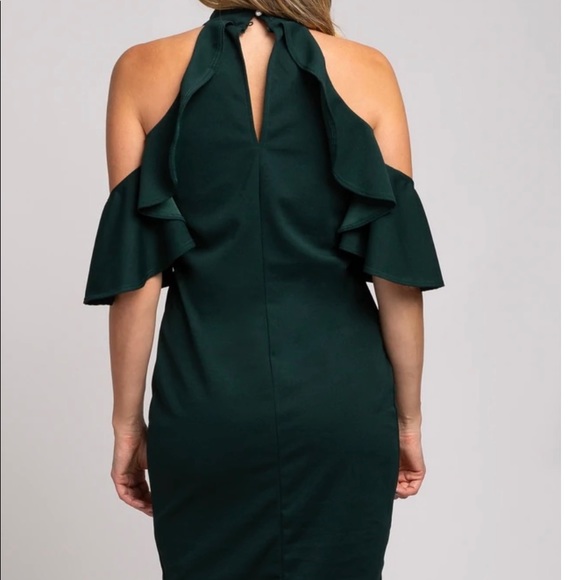 Blue cold shoulder dress - Picture 4 of 7